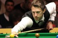 Judd Trump of UK in action during World snooker tournament Ã¢â¬ÅVictoria Bulgaria openÃ¢â¬Â in Sofia, Bulgaria Ã¢â¬â nov 18, 2012. Royalty Free Stock Photo